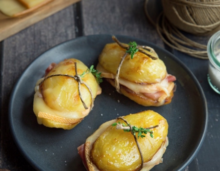 Potato & Entremont Raclette cheese sandwich
